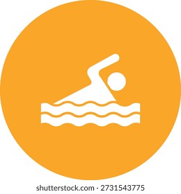 Schwimmende Vektorsymbol. Kann für Druck-, Mobil- und Web-Anwendungen verwendet werden.
