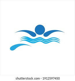 swimming vector icon illustration design template - vector