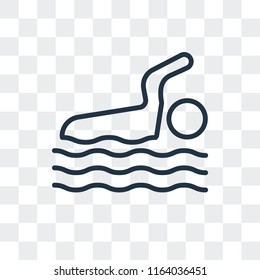 Swimming vector icon isolated on transparent background, Swimming logo concept