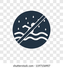 Swimming vector icon isolated on transparent background, Swimming transparency logo concept