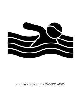 Swimming Vector Icon which can easily modify or edit

