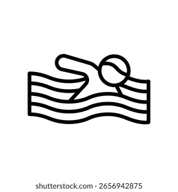 Swimming Vector Icon which can easily modify or edit

