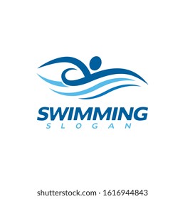 swimming Vector illustration Icon design Template