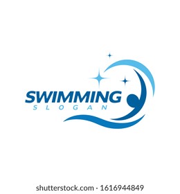 swimming Vector illustration Icon design Template