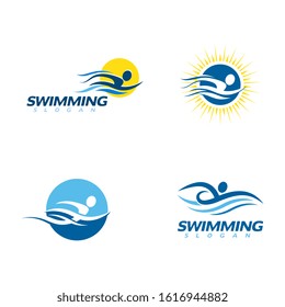 swimming Vector illustration Icon design Template