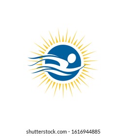 swimming Vector illustration Icon design Template