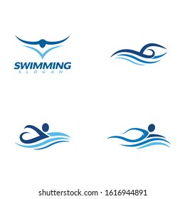swimming Vector illustration Icon design Template