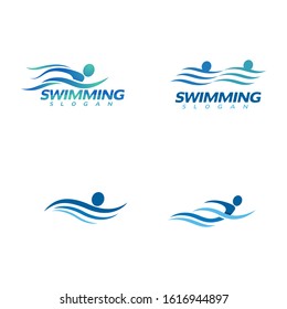 swimming Vector illustration Icon design Template