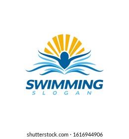 swimming Vector illustration Icon design Template