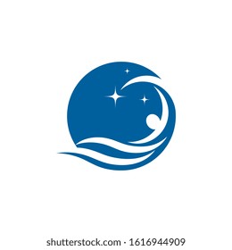 swimming Vector illustration Icon design Template