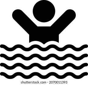 swimming Vector illustration on a transparent background. Premium quality symbols. Glyphs  vector icon for concept and graphic design.