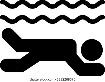 swimming Vector illustration on a transparent background. Premium quality symmbols. Glyphs vector icons for concept and graphic design. 
