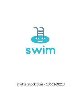 Swimming vector logo. Pool logo. Swimming pool icon design