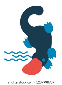 swimming vector platypus