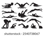 Swimming Vector For Print, Swimming Clipart, Swimming Vector Illustration