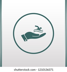 Swimming vector represents active people sport activity sign and symbol.