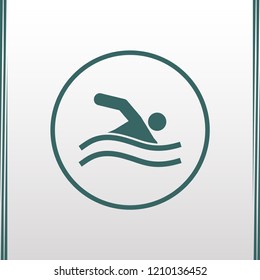 Swimming vector represents active people sport activity sign and symbol.