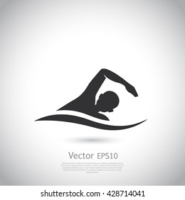 Swimming vector represents active people sport activity sign and symbol.