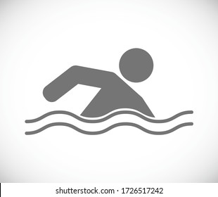 swimming in water concept icon