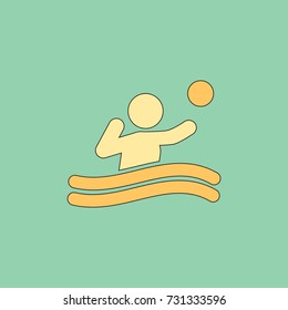 Swimming Water Polo Players. Water Polo Match Sporting Competition. Summer Sports Infographic Swimming Water Polo Team event people Vector Image