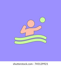 Swimming Water Polo Players. Water Polo Match Sporting Competition. Summer Sports Infographic Swimming Water Polo Team event people Vector Image