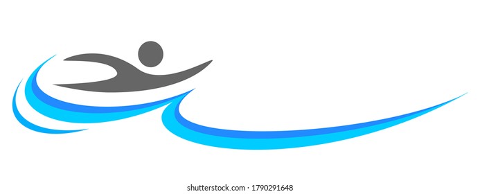 Swimming water sport graphic in vector quality.