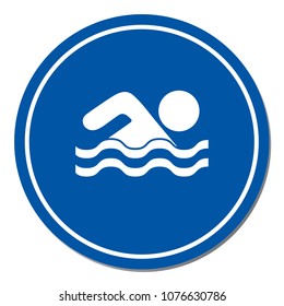 Swimming water sport icon. Vector illustration


