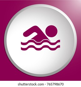 Swimming water sport icon. Vector illustration

