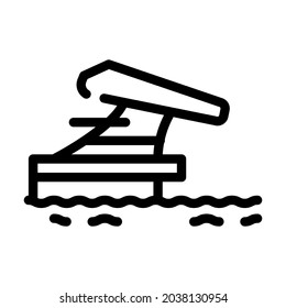 swimming water sport line icon vector. swimming water sport sign. isolated contour symbol black illustration