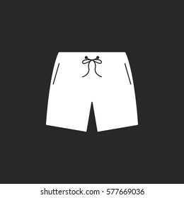 Swimming wear or trunks symbol simple silhouette icon on background