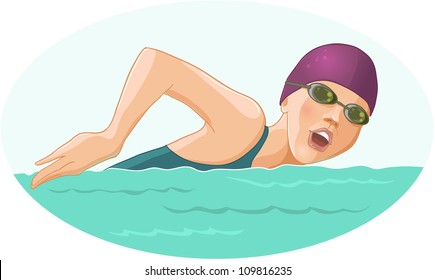 Swimming woman