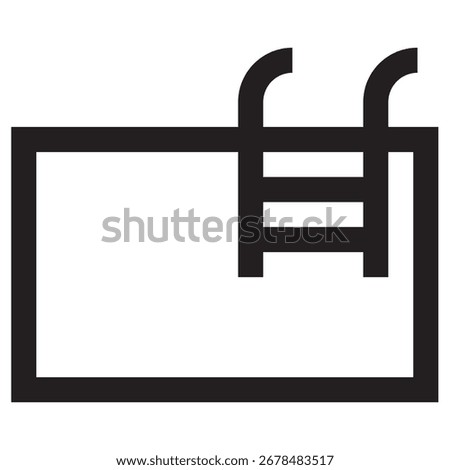Swimmingpool Modern Vector Icon – Minimal Illustration Symbol Template for Web Mobile App UI Design