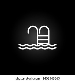 Swimming-pool neon icon. Elements of summer set. Simple icon for websites, web design, mobile app, info graphics
