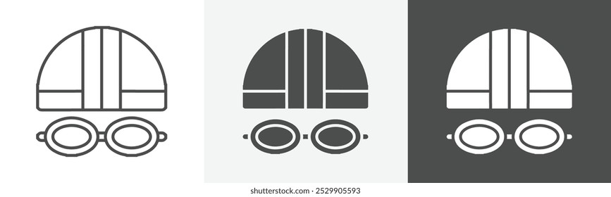 swimmming gear icon Vector thin line symbol