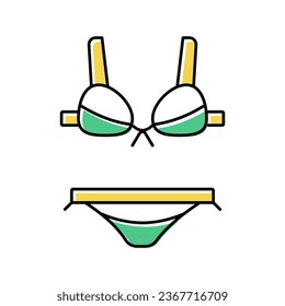 swimsuit bikini color icon vector. swimsuit bikini sign. isolated symbol illustration