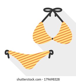 swimsuit bikini icon. vector eps10