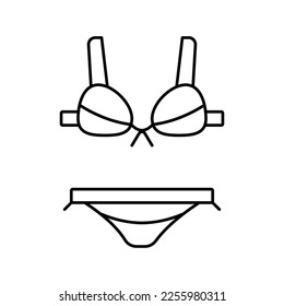 swimsuit bikini line icon vector. swimsuit bikini sign. isolated contour symbol black illustration
