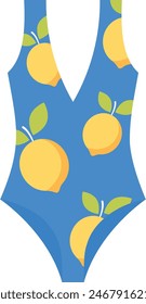 Swimsuit blue retro vector image