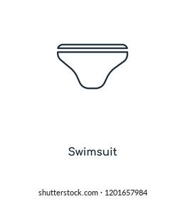 Swimsuit concept line icon. Linear Swimsuit concept outline symbol design. This simple element illustration can be used for web and mobile UI/UX.
