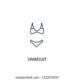 swimsuit concept line icon. Simple element illustration. swimsuit concept outline symbol design from beach set. Can be used for web and mobile UI/UX