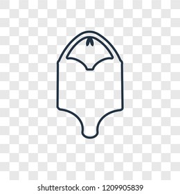 Swimsuit concept vector linear icon isolated on transparent background, Swimsuit concept transparency concept in outline style