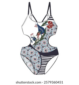 swimsuit design. pattern design. summer fashion and more