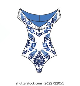 swimsuit design. women's swimsuit, fashion models, tile pattern and more