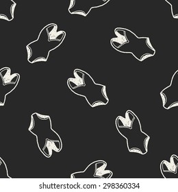 Swimsuit doodle seamless pattern background