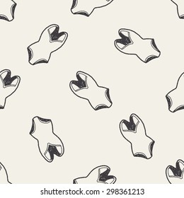 Swimsuit doodle seamless pattern background