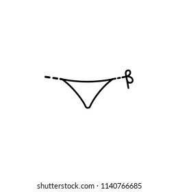 swimsuit dusk style icon. Element of travel icon for mobile concept and web apps. Thin line swimsuit dusk style icon can be used for web and mobile on white background