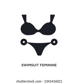 swimsuit feminine isolated icon. simple element illustration from woman clothing concept icons. swimsuit feminine editable logo sign symbol design on white background. can be use for web and mobile