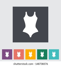 Swimsuit flat icon. Vector illustration.