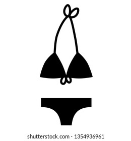 Swimsuit flat illustration on white