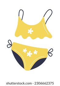 Ilustración de Swimsuit With Flowers Vector